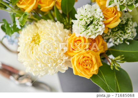 Bouquet 012. Finished flower arrangement in a vase for home. Flowers bunch, set for interior. Fresh cut flowers for decoration home. European floral shop. Delivery fresh cut flower. 71685068