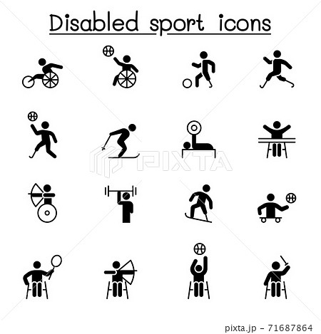 Disabled sport icons set vector illustration graphic design 71687864