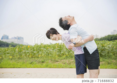Happiness people lifestyle, Asian senior couple 145 71688832