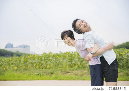 Happiness people lifestyle, Asian senior couple 147 71688845