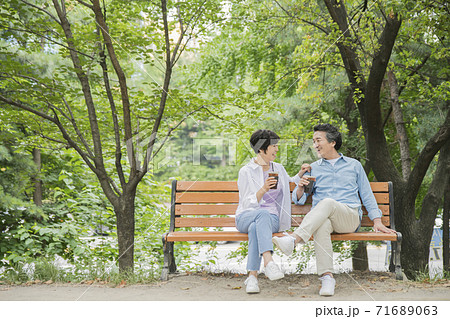 Happiness people lifestyle, Asian senior couple 230 71689063