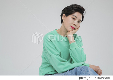 Happiness people lifestyle, Asian senior couple 441 71689566