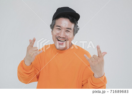 Happiness people lifestyle, Asian senior couple 492 71689683