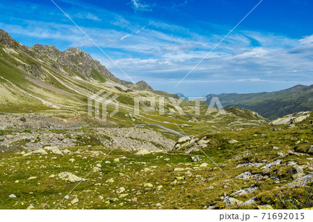 Beautiful view from Fluela Pass near Davos - Grisons, Switzerland 71692015