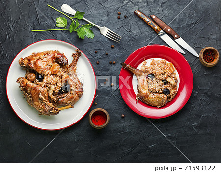 Pilaf with rabbit. Pilaf with rabbit. 71693122