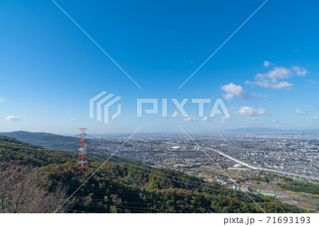 交野山山頂から見た景色（大阪市街方面） 71693193