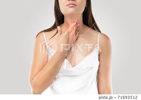 Bronchial or windpipe on the woman body and Bronchitis symptoms 71693512