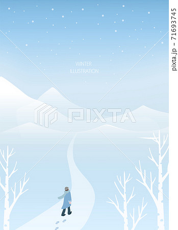 冬 雪景色 雪原 71693745