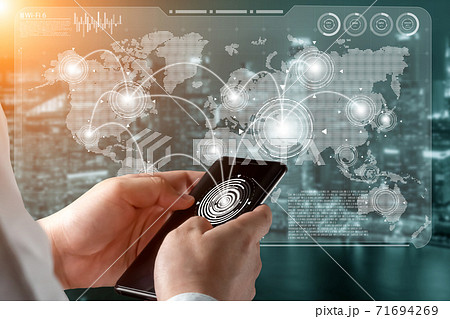Advanced communication and global internet network connection in smart city Advanced communication and global internet network connection in smart city 71694269