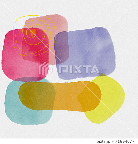 透明水彩 水彩画 アートのイラスト素材