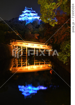 和歌山城 ブルーライトアップ 和歌山城 ブルーライトアップ 71695004