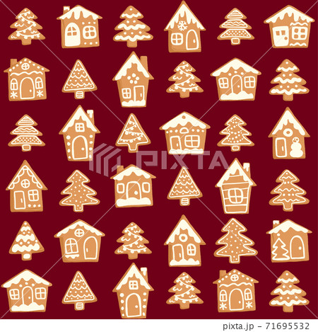Christmas and New Year decorative vector seamless pattern. 71695532