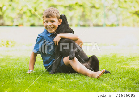 Dogs are kid's best and devoted friends 71696095