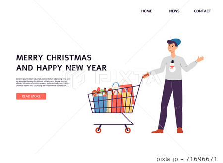 Design website for shopper of New year gifts and food for Christmas menu Design website for shopper of New year gifts and food for Christmas menu 71696671