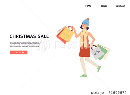 Christmas and New year holiday sales for happy shoppers a vector design for web. Christmas and New year holiday sales for happy shoppers a vector design for web. 71696672