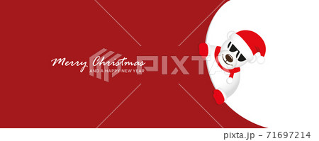cute icebear with sunglasses looks around the corner funny christmas design 71697214