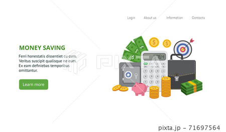 Concept of financial stability and management money a vector landing page template Concept of financial stability and management money a vector landing page template 71697564