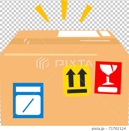 Cardboard box with slips and stickers 71702124