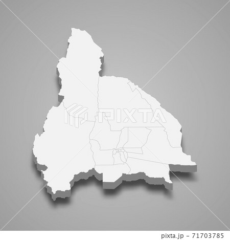 3d isometric map of San Juan is a province of Argentina 71703785