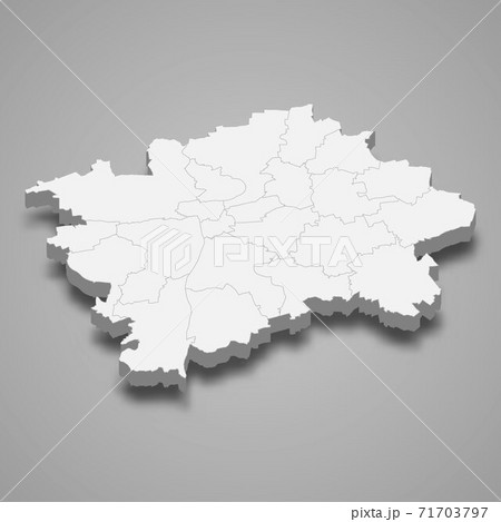 3d isometric map of Prague is a region of Czech Republic 3d isometric map of Prague is a region of Czech Republic 71703797