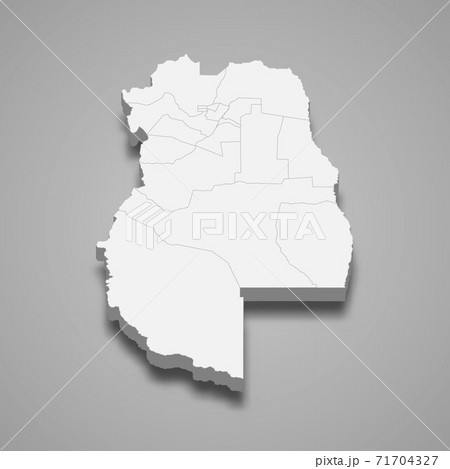 3d isometric map of Mendoza is a province of Argentina 71704327