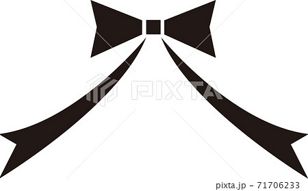 リボン シンプルイラストのイラスト素材