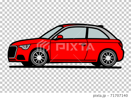 German compact car red car illustration 71707140