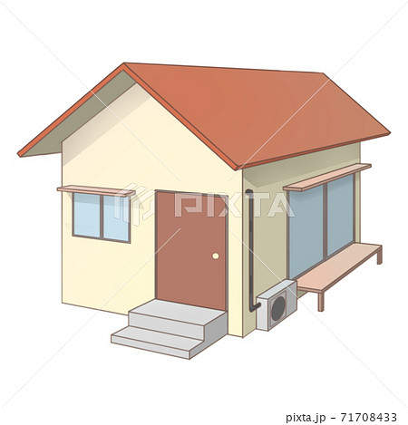 赤い屋根の家のイラスト素材