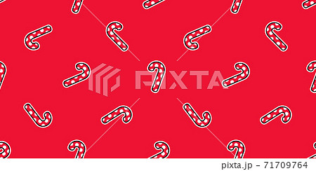 candy cane seamless pattern Christmas vector cartoon scarf isolated polka dot tile background repeat wallpaper doodle illustration design 71709764