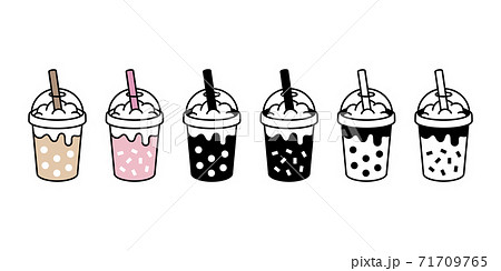 Boba tea vector bubble milk tea icon logo drink character cartoon symbol doodle illustration design 71709765