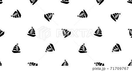 boat seamless pattern vector yacht pirate Anchor helm maritime Nautical sea ocean tile background scarf isolated repeat wallpaper doodle design 71709767