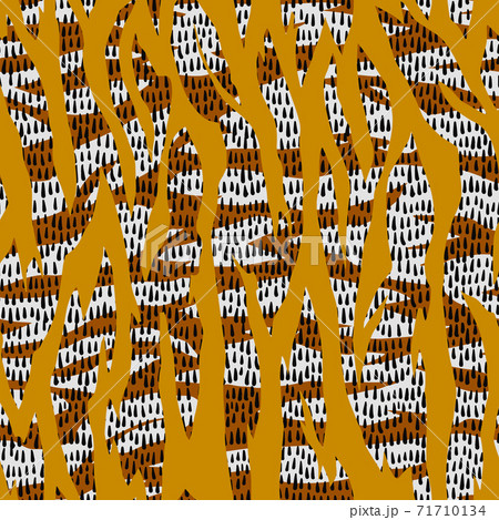 Geometric stripes zebra tiger animal seamless texture 71710134
