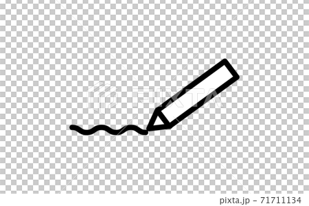 シンプルな鉛筆のアイコン 白背景のイラスト素材