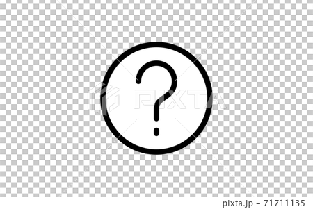 Simple question mark icon, white background 71711135