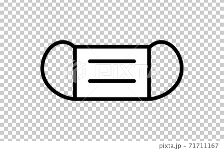 Simple mask icon, black and white 71711167