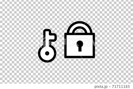Simple security lock icon, white background 71711183