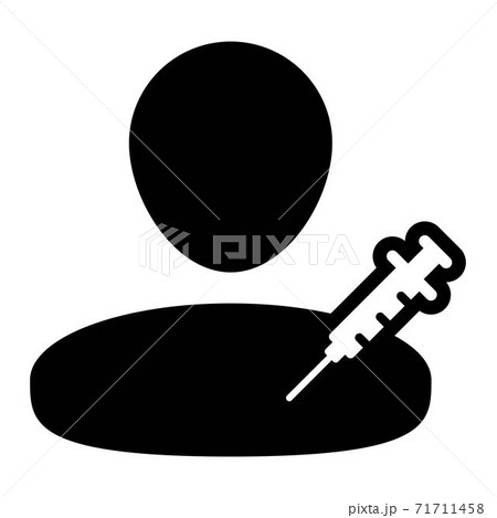 Prescription icon vector with vaccine syringe male user person profile avatar symbol for medical and healthcare treatment in a glyph pictogram illustration Prescription icon vector with vaccine syringe male user person profile avatar symbol for medical and healthcare treatment in a glyph pictogram illustration 71711458