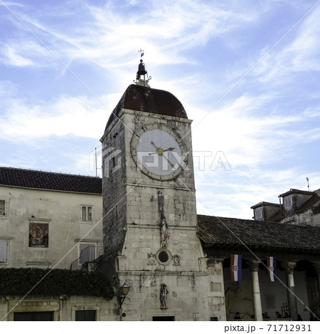 Clock Tower in historic city of Trogir, Dalmatia, Croatia Clock Tower in historic city of Trogir, Dalmatia, Croatia 71712931