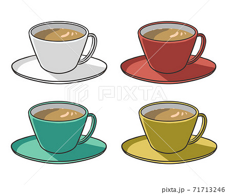 カフェオレのイラスト素材