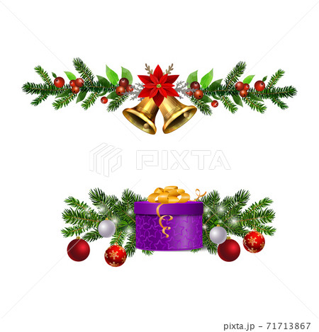 Christmas Holly brunches decoration vector 71713867