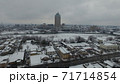 群馬県庁と冬景色の空撮 71714854