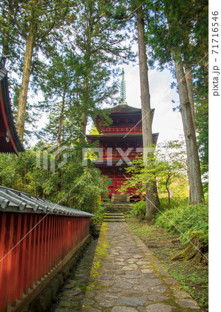 四本龍寺　三重塔　日光　秋風景　 71716546