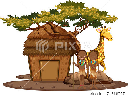 Ethnic people of African tribes isolated 71716767