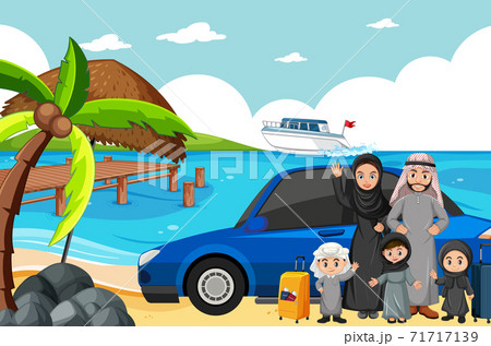 Arabian family on holiday 71717139