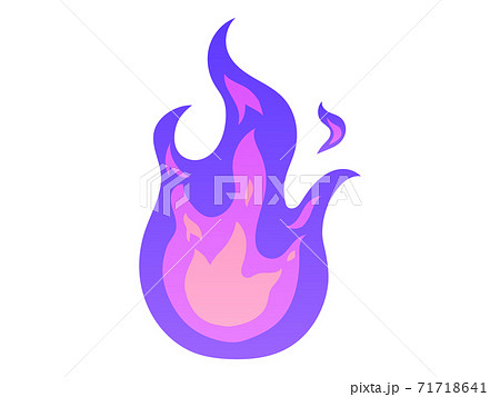紫の炎のイラスト素材