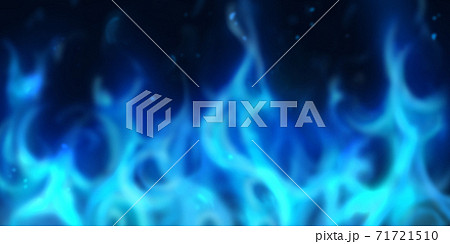燃え盛る青い炎の背景のイラスト素材 燃え盛る青い炎の背景のイラスト素材