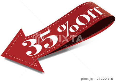 35per_off下向き矢印で目を引く値下げマーク ベクターイラスト背景透明 35per_off下向き矢印で目を引く値下げマーク ベクターイラスト背景透明 71722316