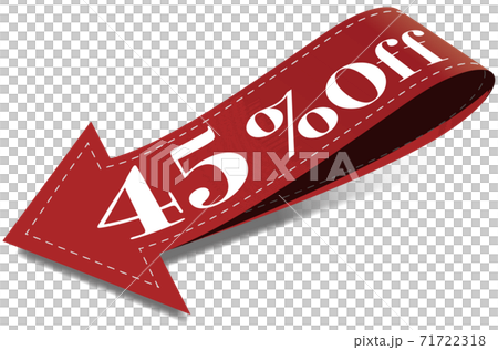 45per_off下向き矢印で目を引く値下げマーク ベクターイラスト背景透明 45per_off下向き矢印で目を引く値下げマーク ベクターイラスト背景透明 71722318