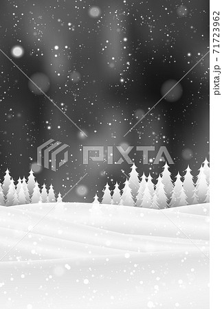 クリスマス 雪 風景 背景のイラスト素材