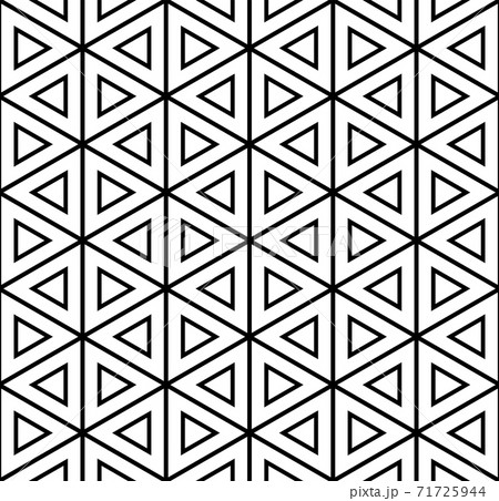 Seamless geometric hexagons and triangles pattern. 71725944